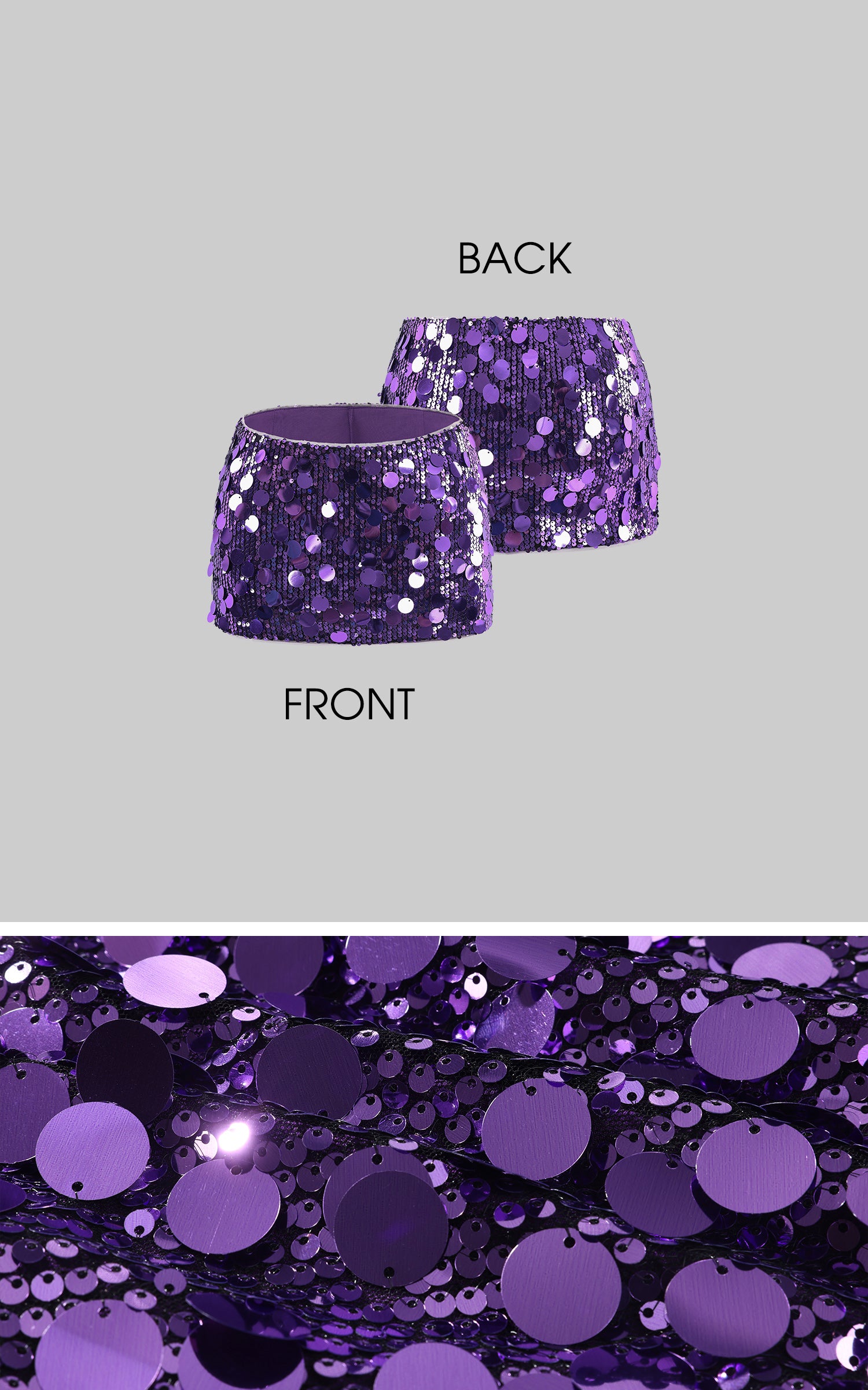ROVENTE Sequin Embellished Mini Skirt