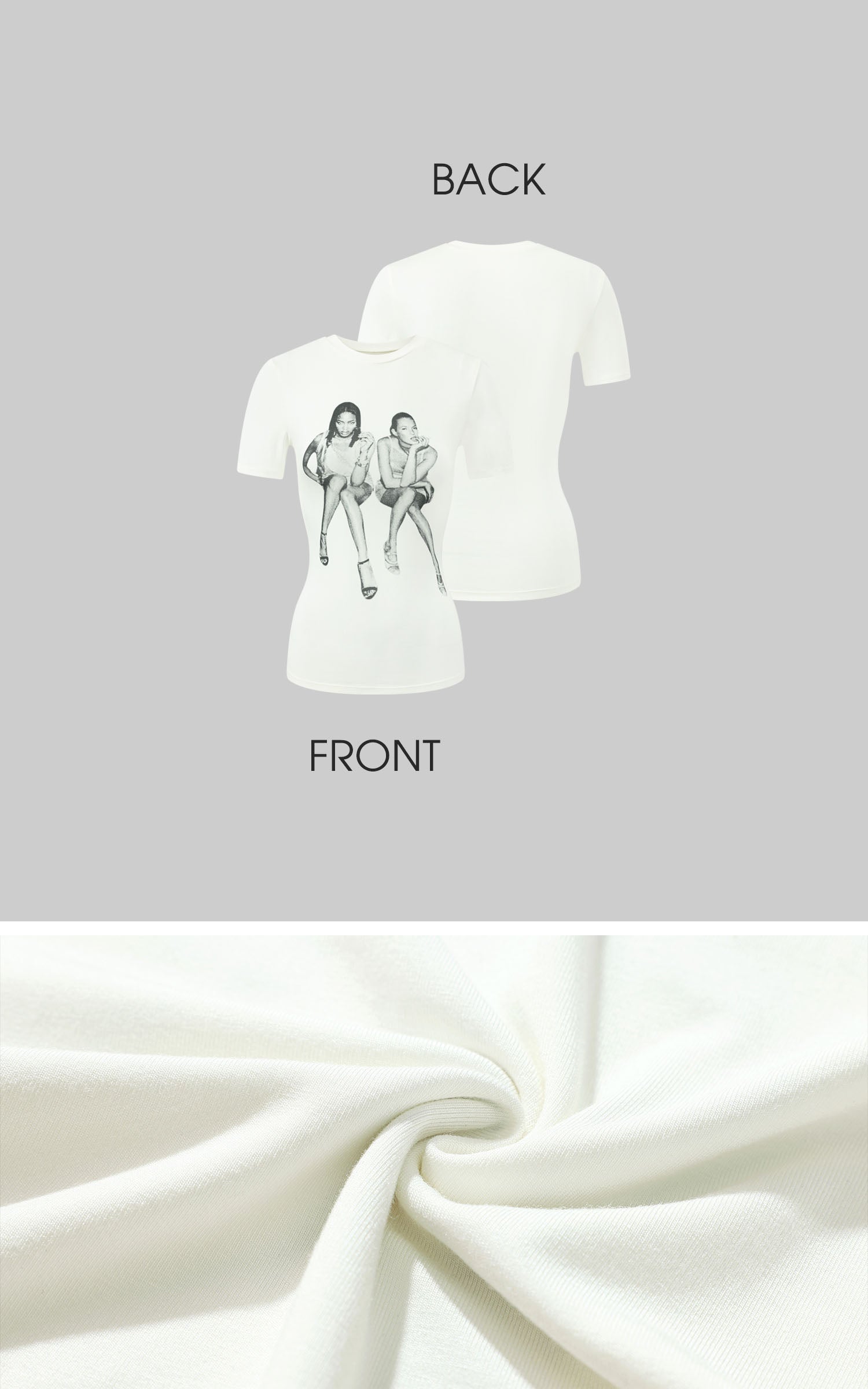 0122STEPLL 그래픽 프린트 슬림핏 티셔츠