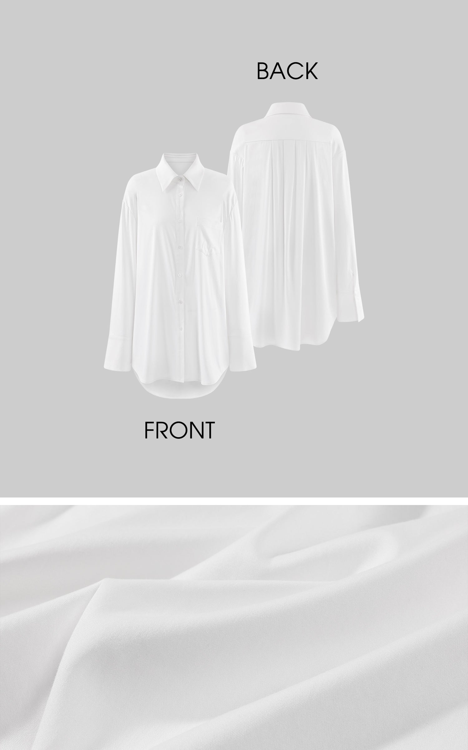 Rase le sol Draped Oversized White Shirt