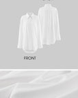 Rase le sol Draped Oversized White Shirt
