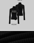 Rase le sol Gothic Letter Ribbed Turtleneck Knit