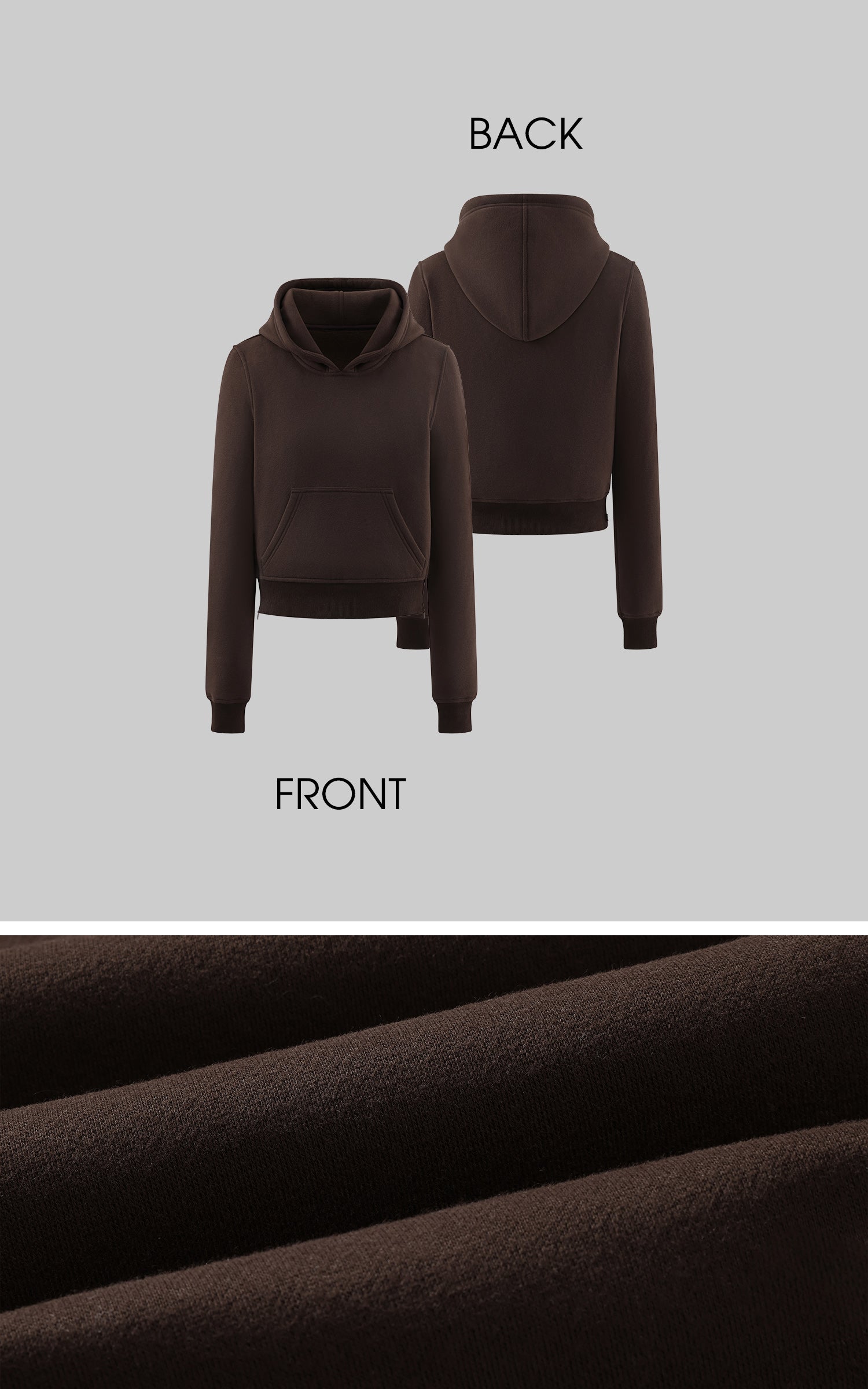 ROVENTE 크롭 후디 &amp; 와이드 팬츠 세트