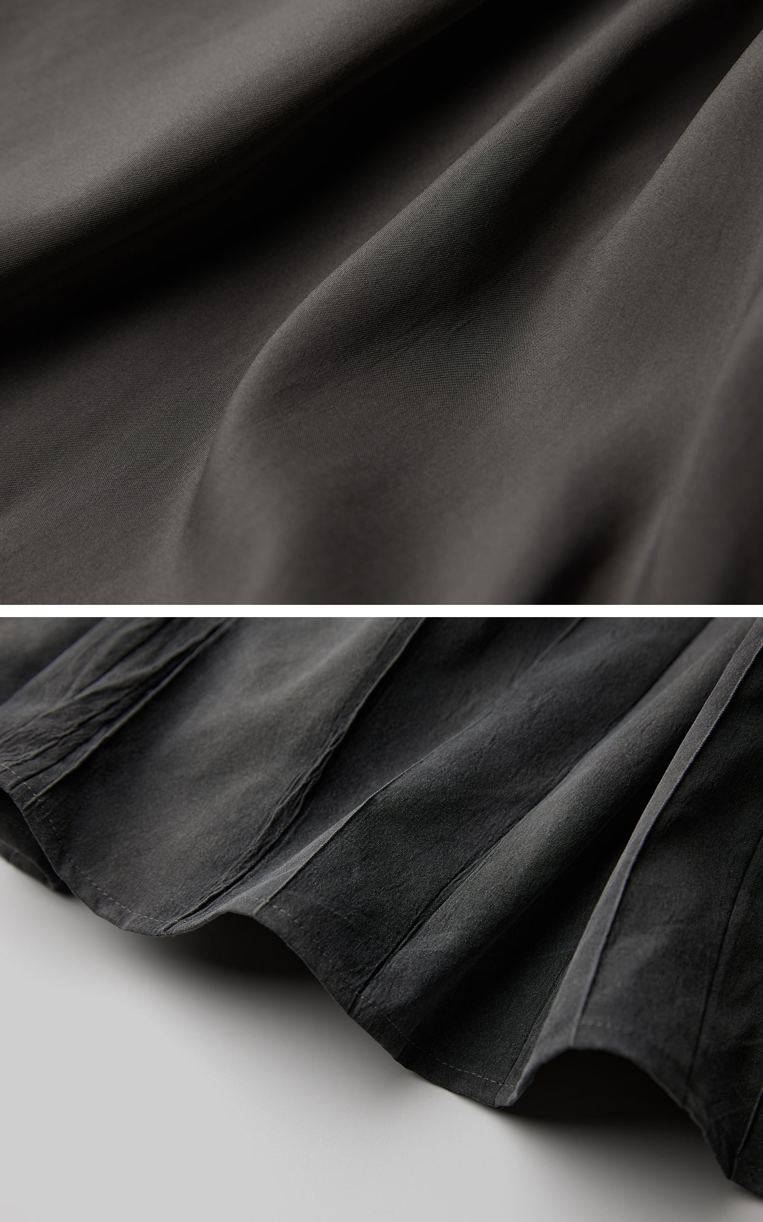DOINDULGE Asymmetric Smocked Maxi Skirt