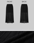 IAMXIAA Asymmetric Off-Shoulder Sheer Knit Top & Maxi Skirt Set