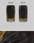 ROVENTE Contrast Floral Lace Leather-Look Skirt with Sheer Layered Hem