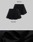 Rase le sol Ruffled Low-Rise Skort