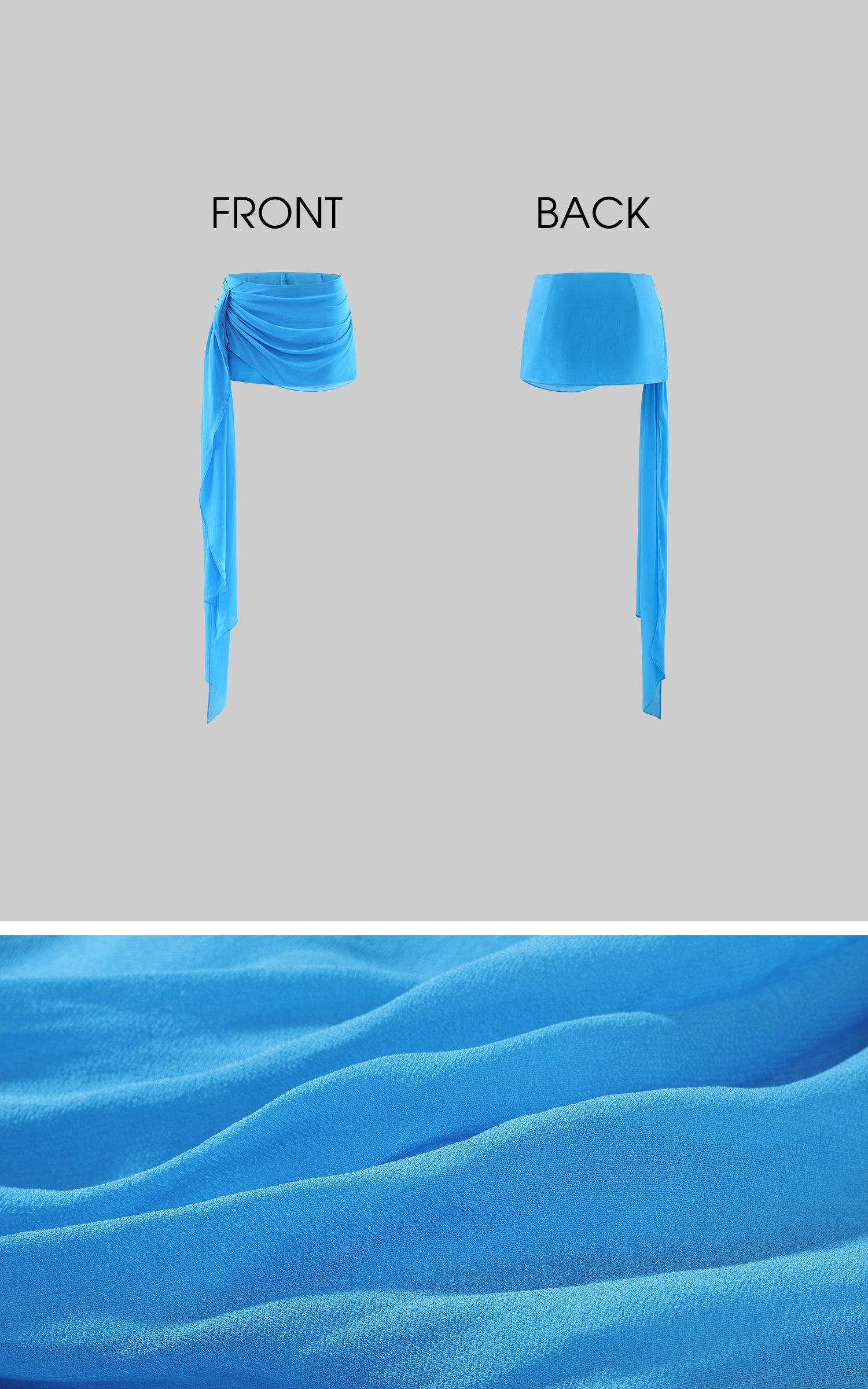 ROVENTE Ruched Scarf Mini Skirt