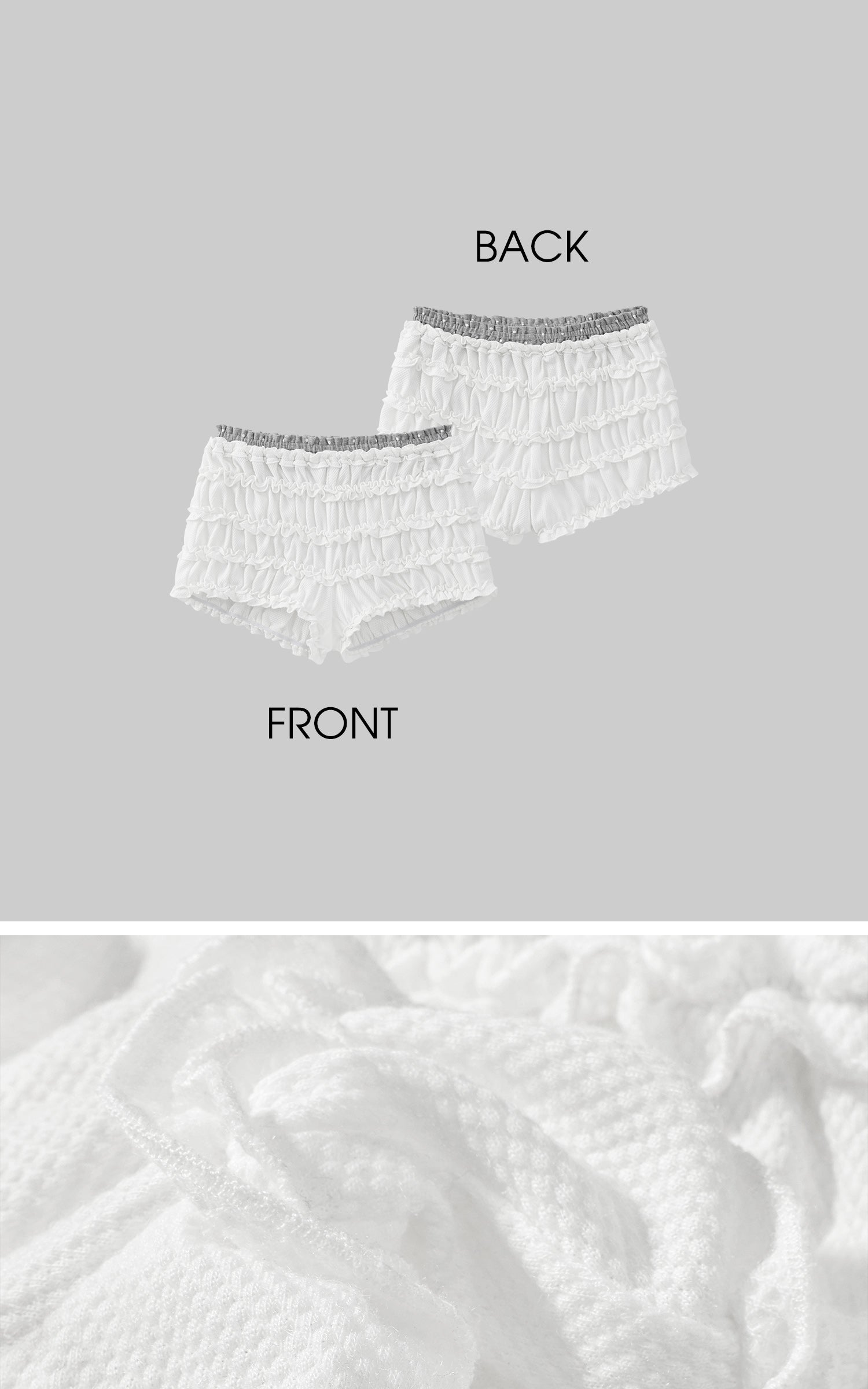 DreamyNerd Ruffled Knit Lounge Shorts - PINKPARKS