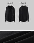 WARDEN EDGE Cable-Knit Oversized Collar Cardigan