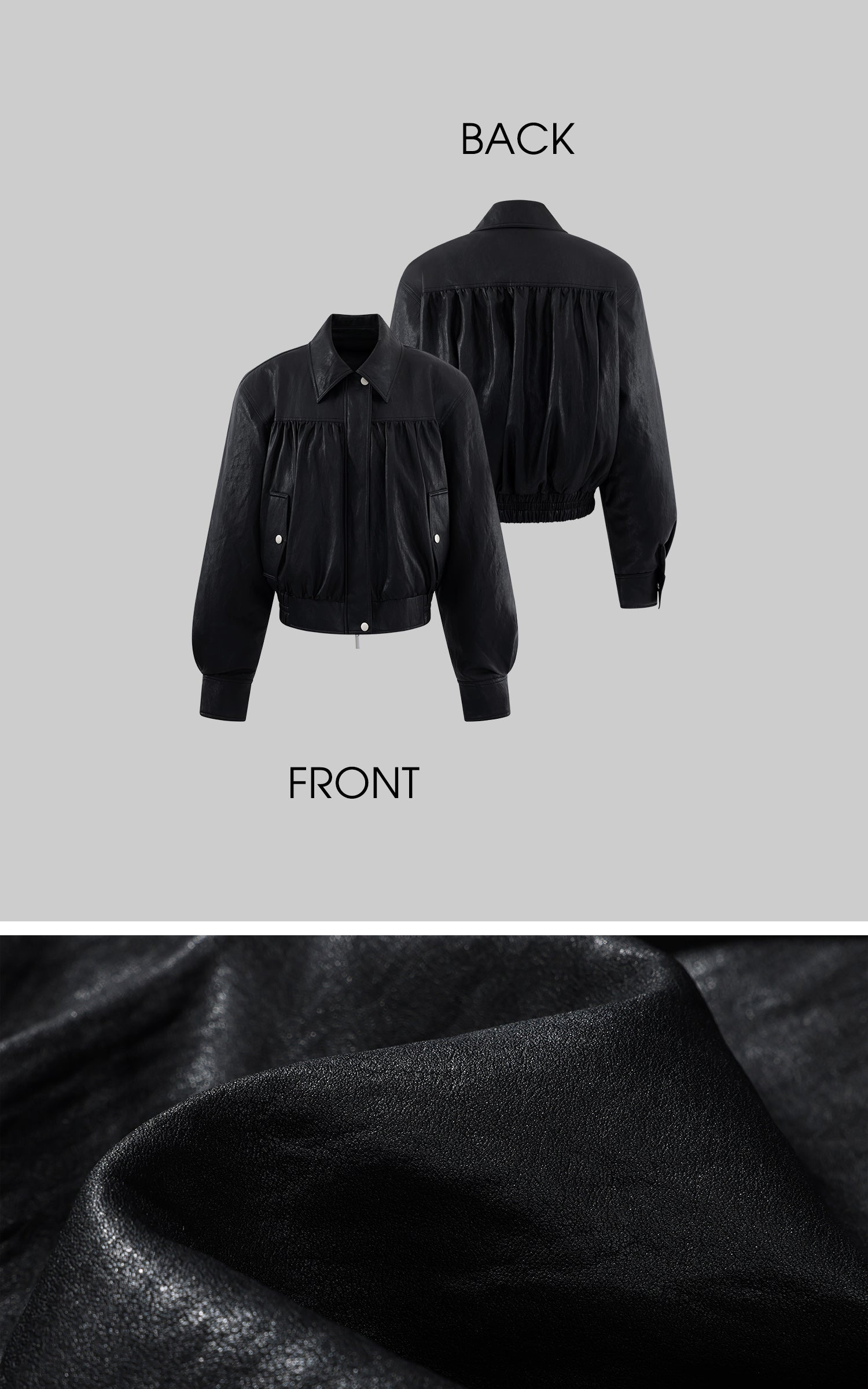 ROVENTE キルティングレザーのダウンジャケット