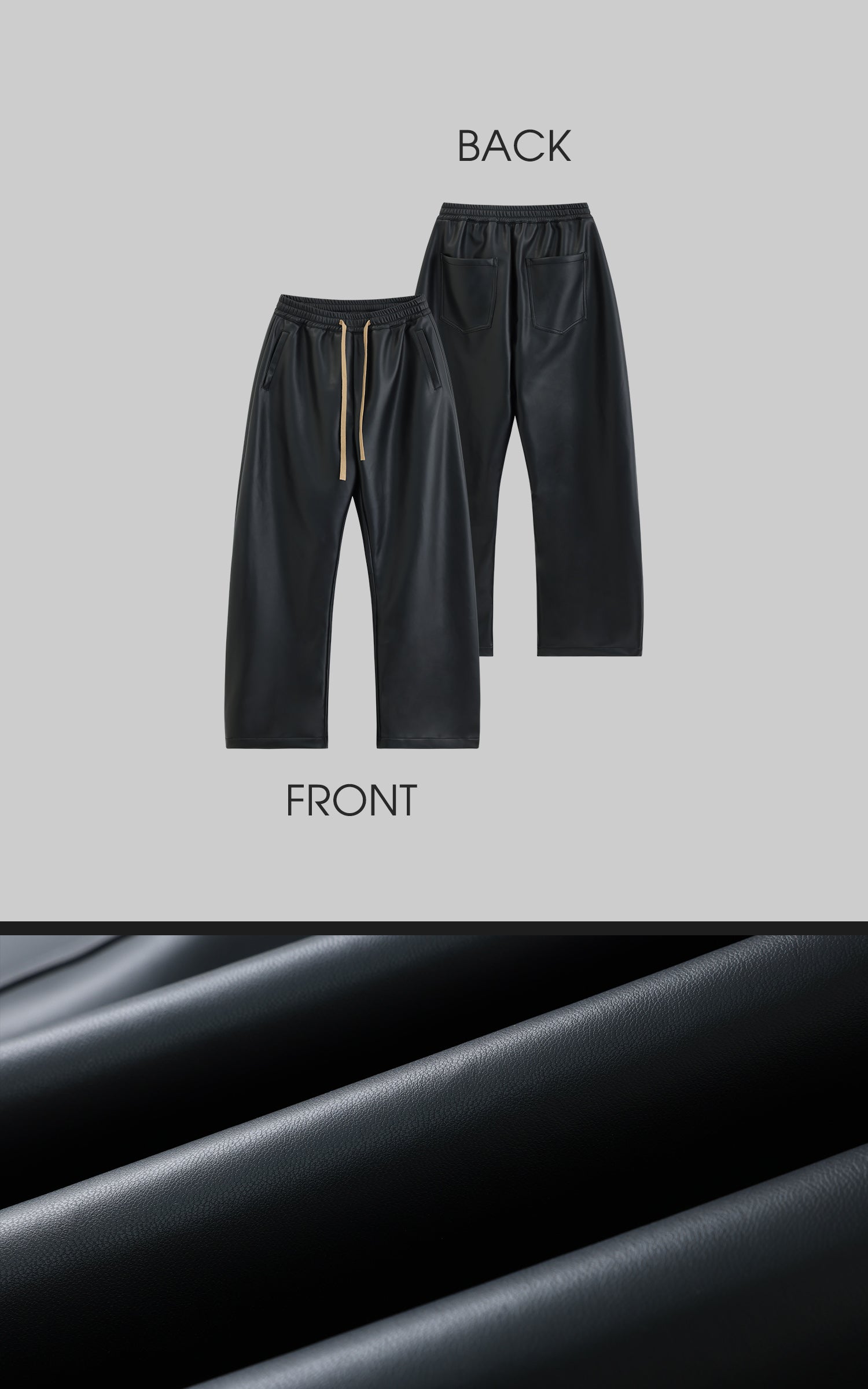 WARDEN EDGE Wide-Leg PU Leather Pants