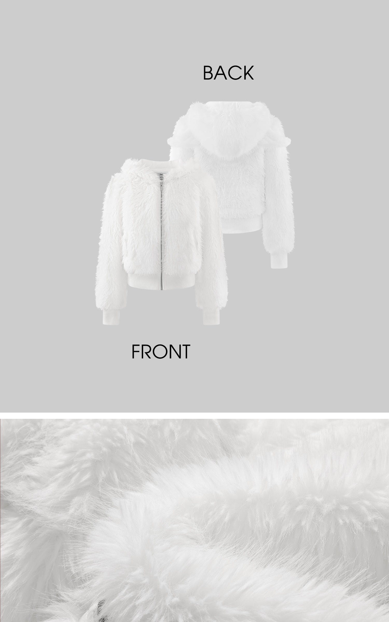 Rase le sol Angel Wing Faux Fur Hoodie Jacket