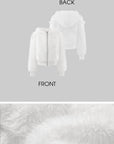 Rase le sol Angel Wing Faux Fur Hoodie Jacket