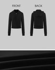 Hydrae Cropped Zip Hoodie & Lace Trim Shorts Set