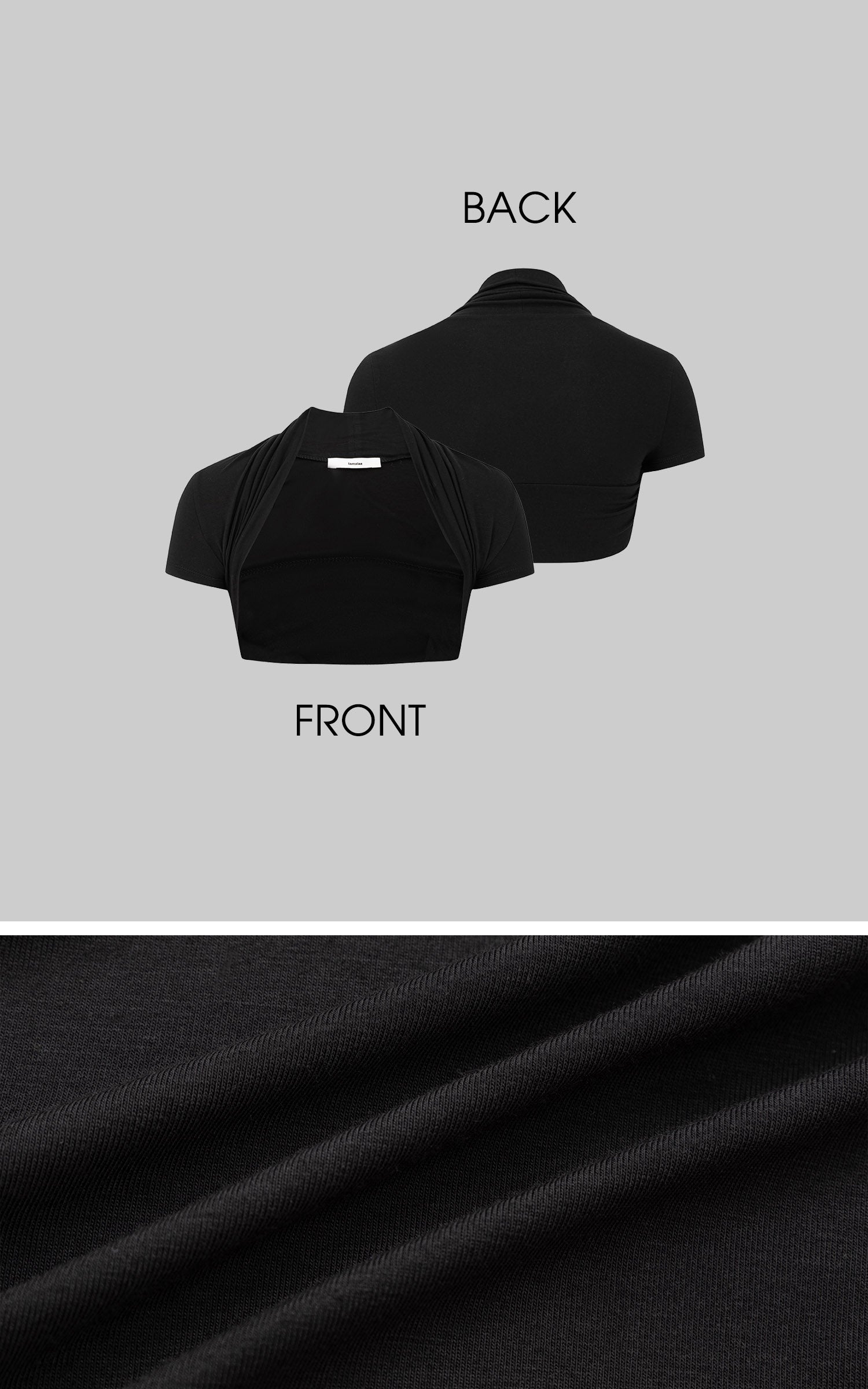 IAMXIAA Draped Shrug Crop Bolero