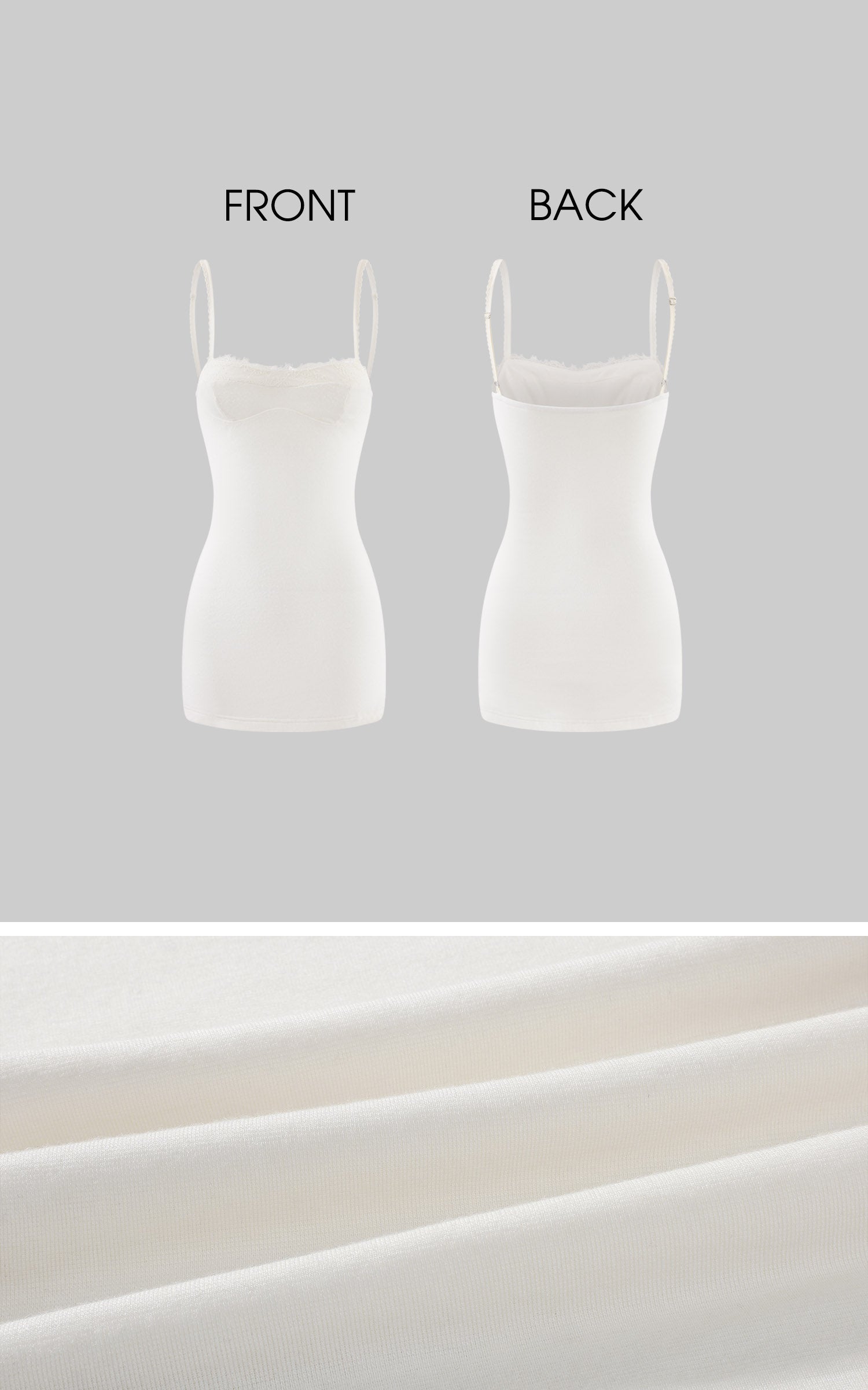 Rase le sol Lace-Trim Sculpted Mini Slip Dress