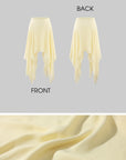 ROVENTE Haut dos nu transparent & Ensemble jupe asymétrique en mousseline