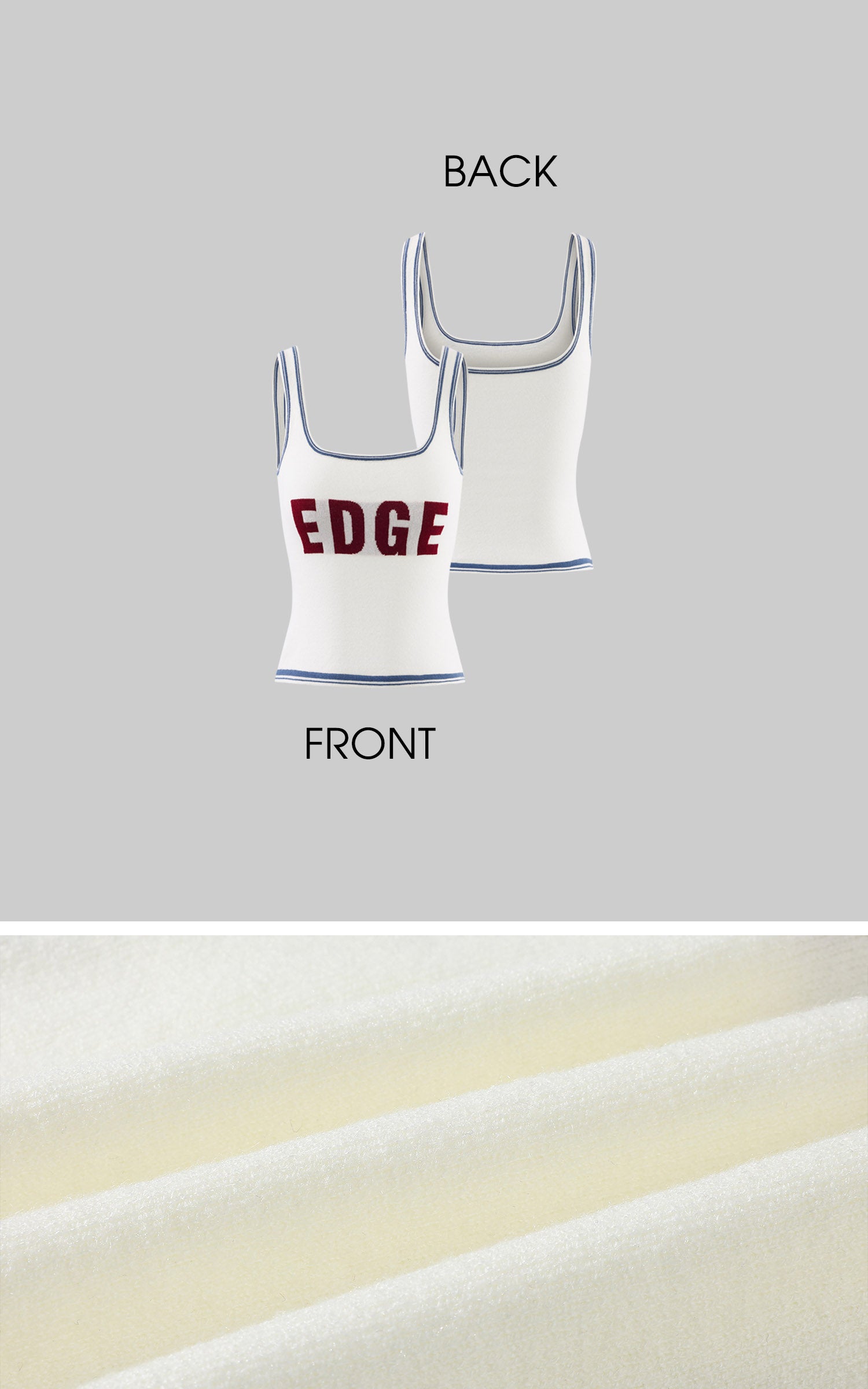 WARDEN EDGE EDGEロゴニットタンクトップ