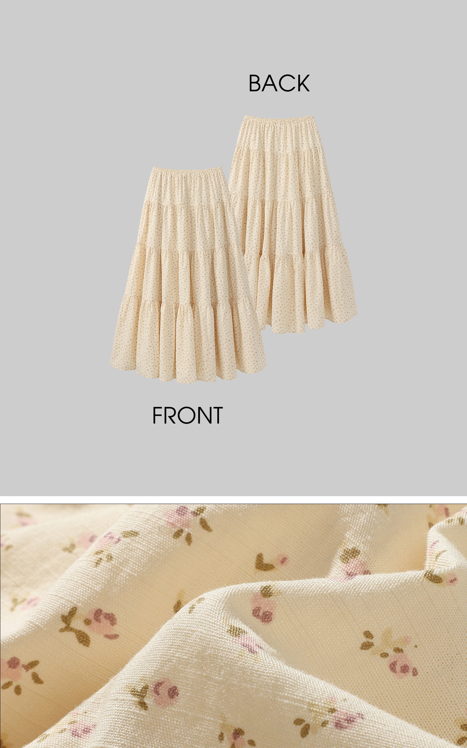 DreamyNerd Floral Bandeau Top &amp; Maxi Skirt Set - PINKPARKS