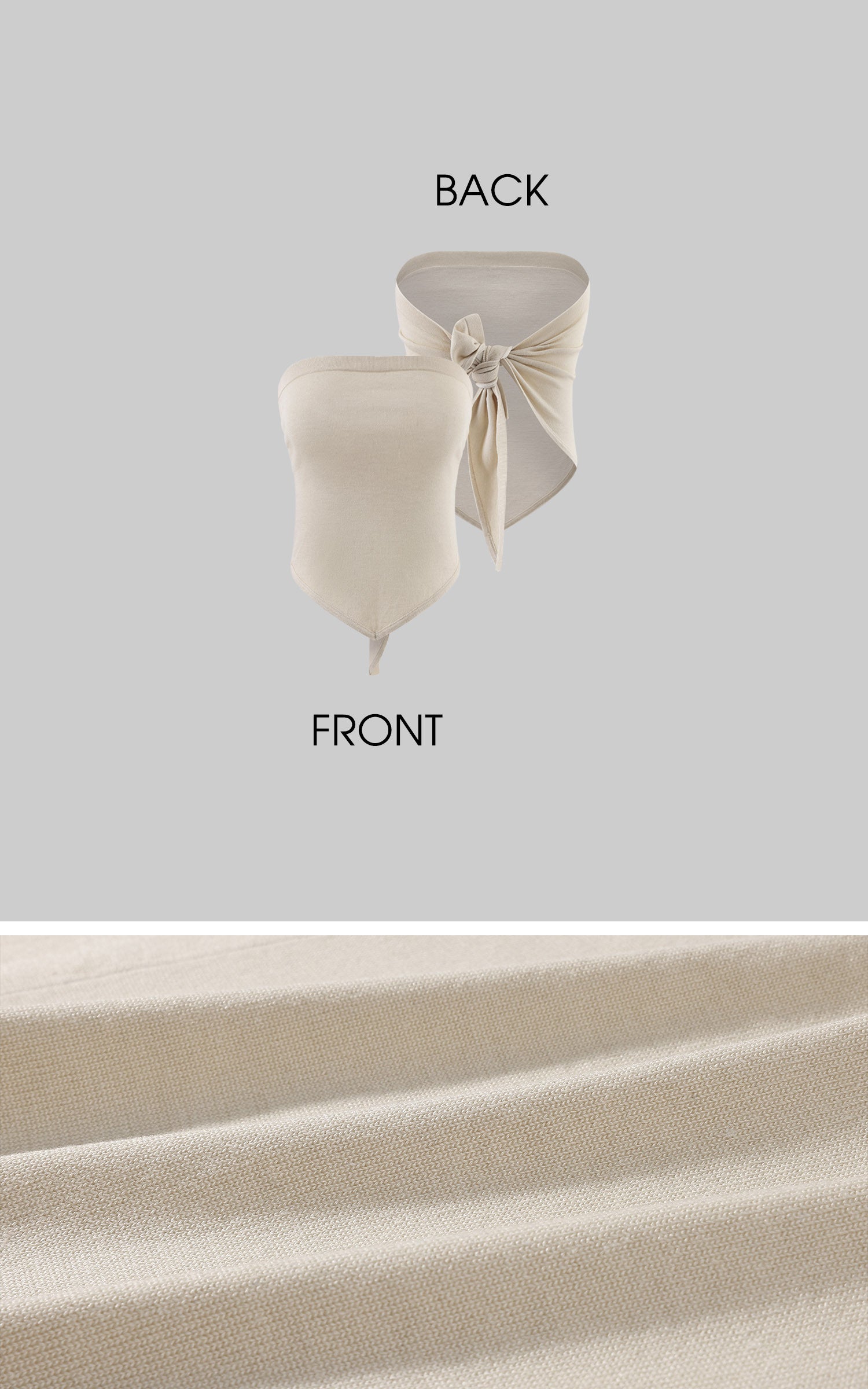 ROVENTE Open-Back Tube Top &amp; Wide-Leg Pants Set