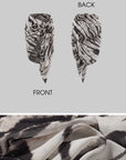 0122stepll Zebra Scarf Oversized Tee & Drawstring Maxi Skirt Lounge Set