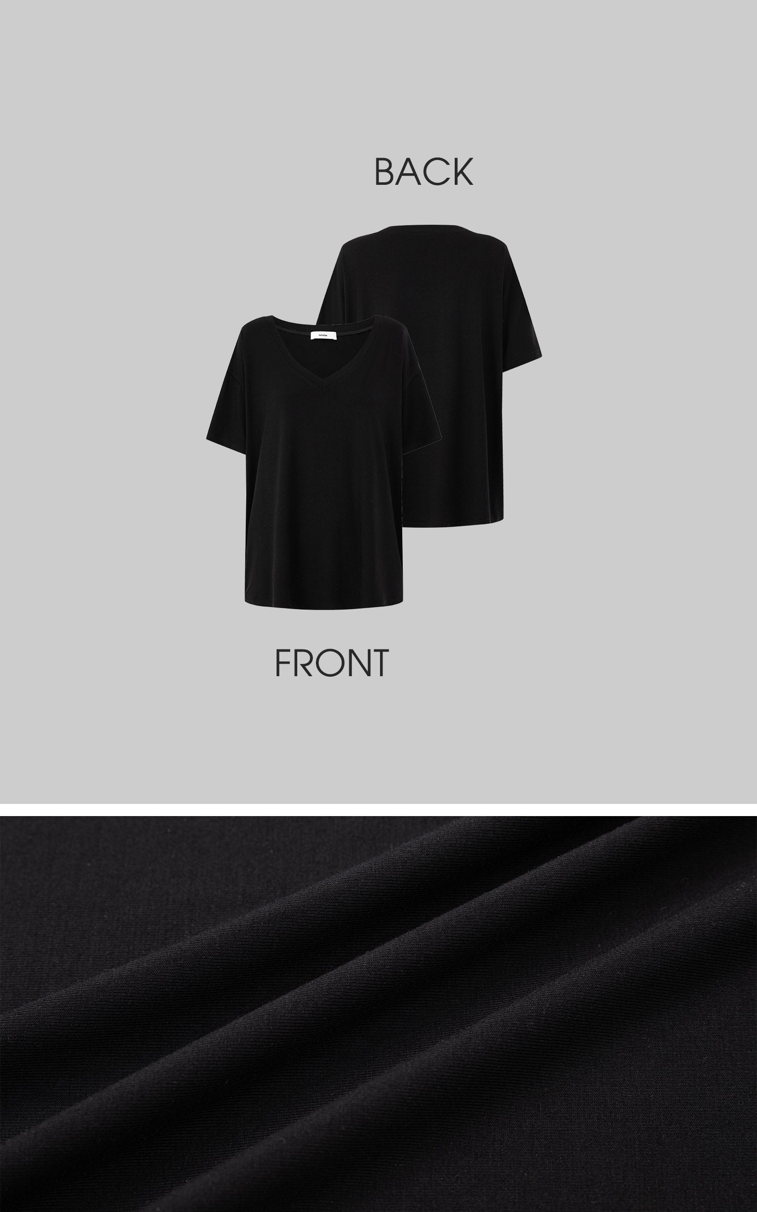 IAMXIAA T-shirt décontracté à col en V ample