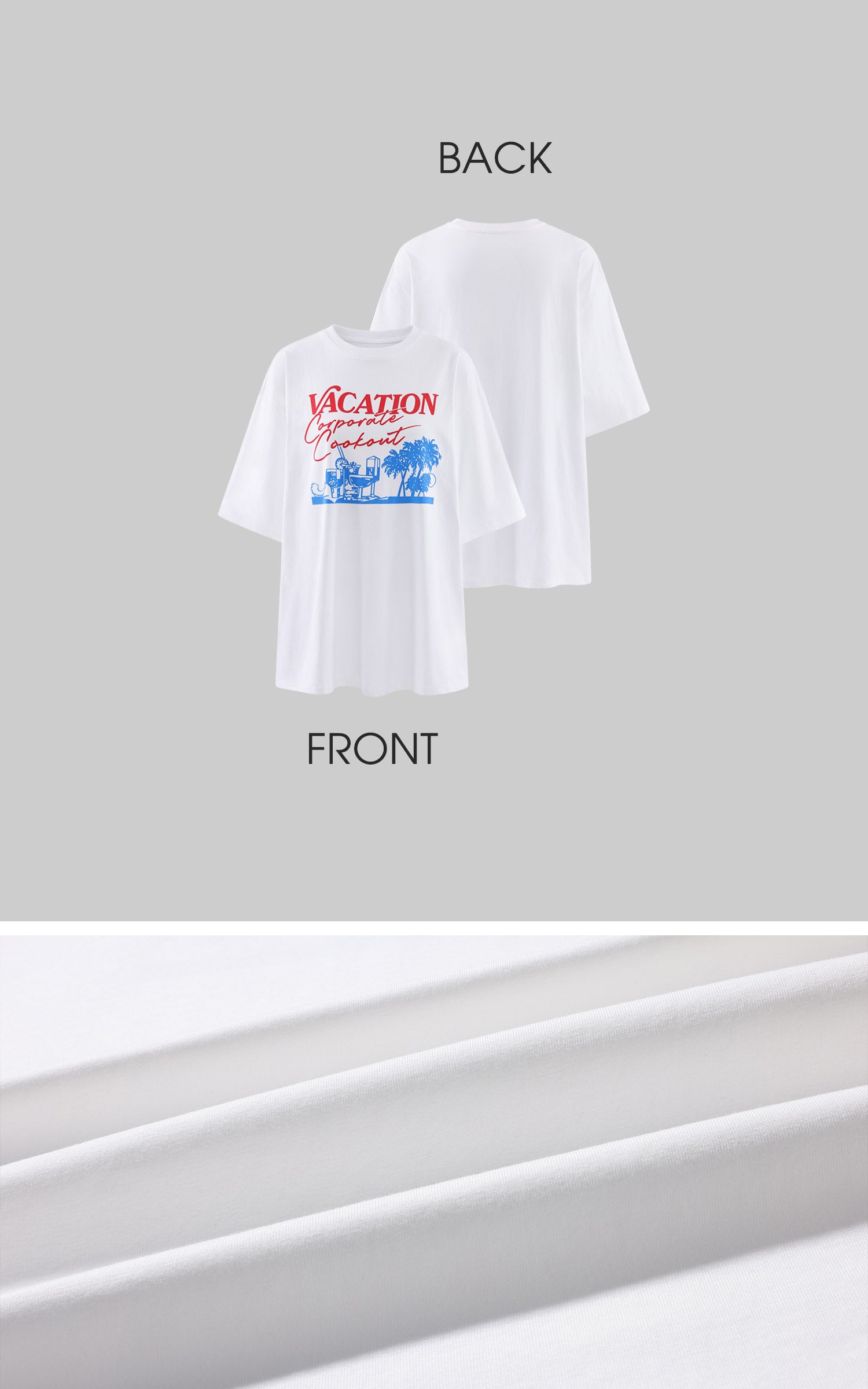 WARDEN EDGE Vacation Graphic Oversized T-Shirt