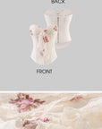 Hydrae Haut corset à fleurs froncé avec lien