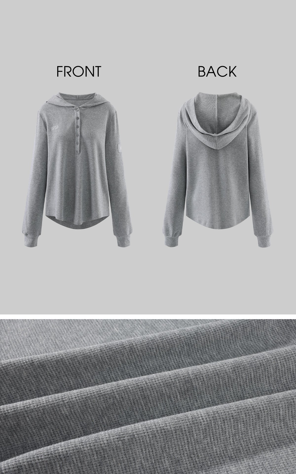 WARDEN EDGE Off-Duty Waffle Hoodie &amp; Shorts Set