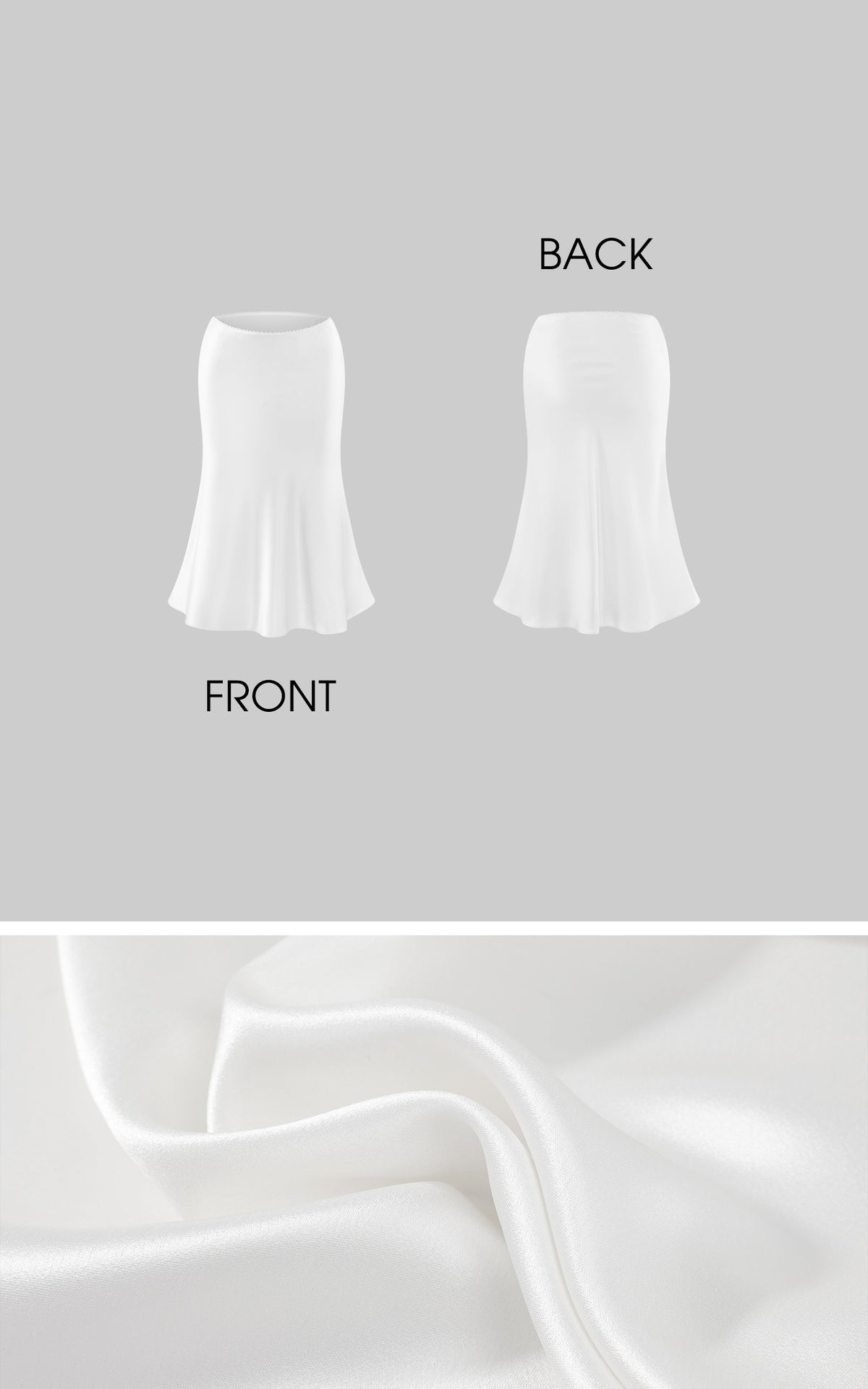 ROVENTE Lace-Trim Satin Fishtail Midi Skirt