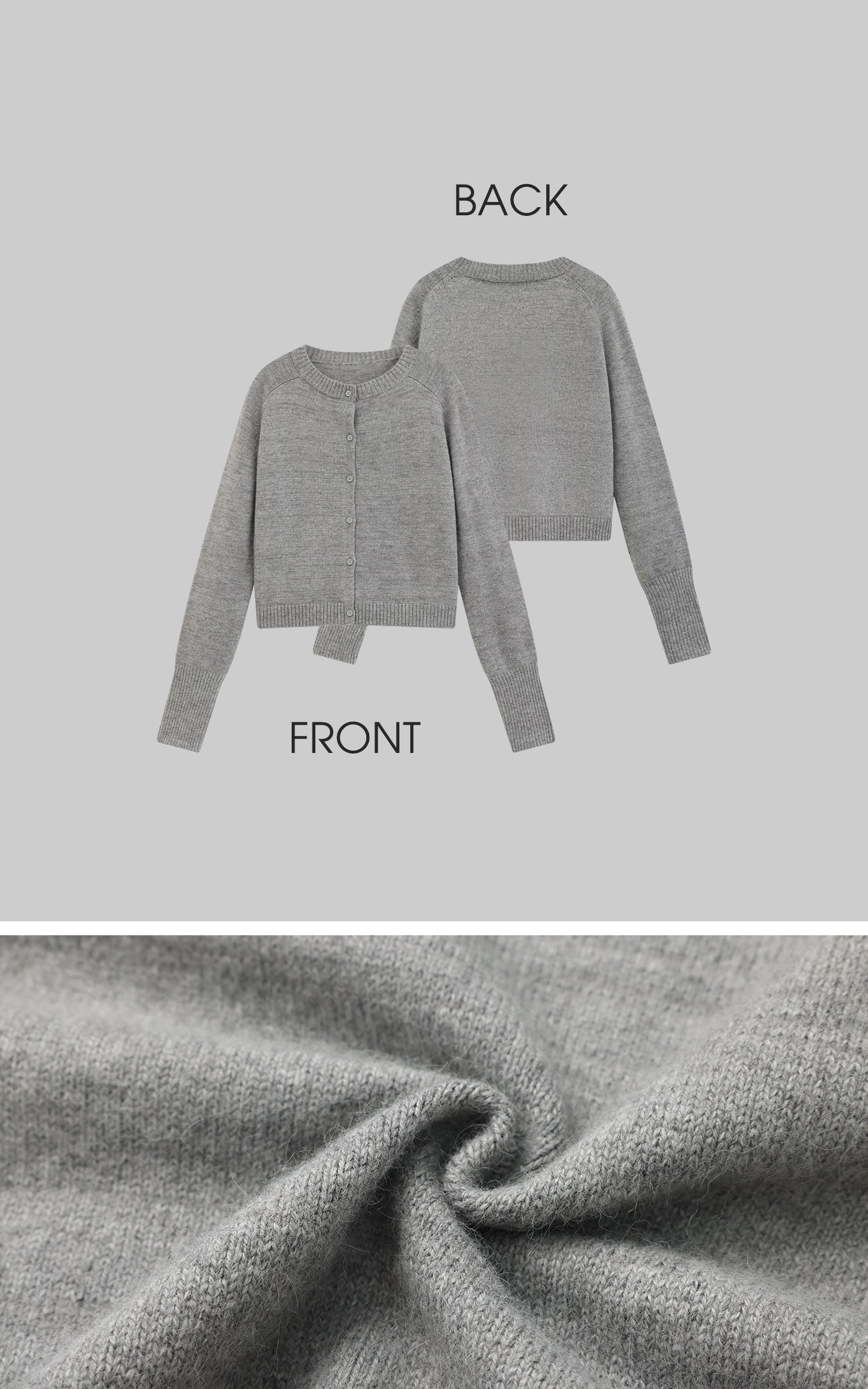 WARDEN EDGE Minimalist Knit Cardigan – Grey