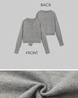 WARDEN EDGE Minimalist Knit Cardigan – Grey