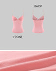 Rase le sol Sculpted Camisole & Slogan Embroidered Wide-Leg Shorts Set