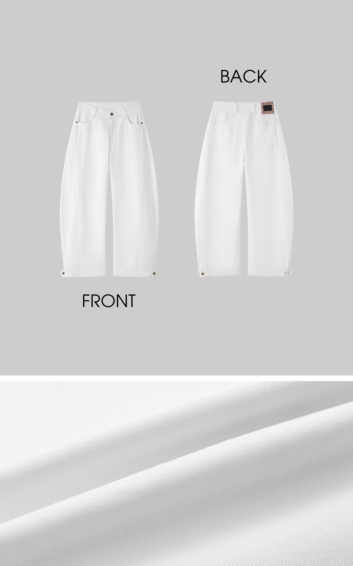 IAMXIAA Wide Leg Structured Denim Pants