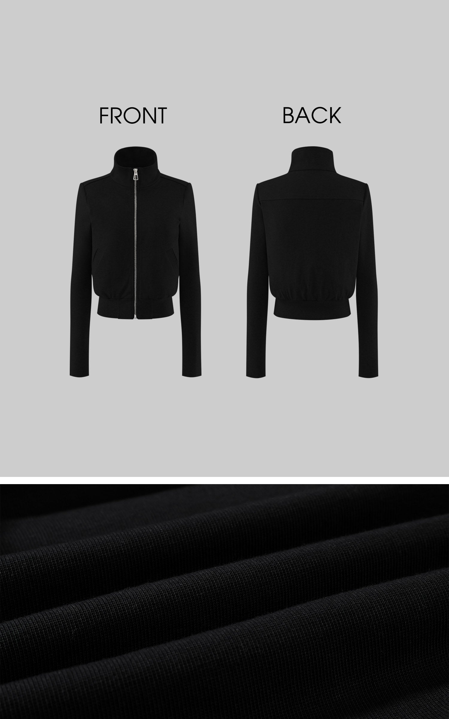 WARDEN EDGE Veste zippée courte à manches sculptées