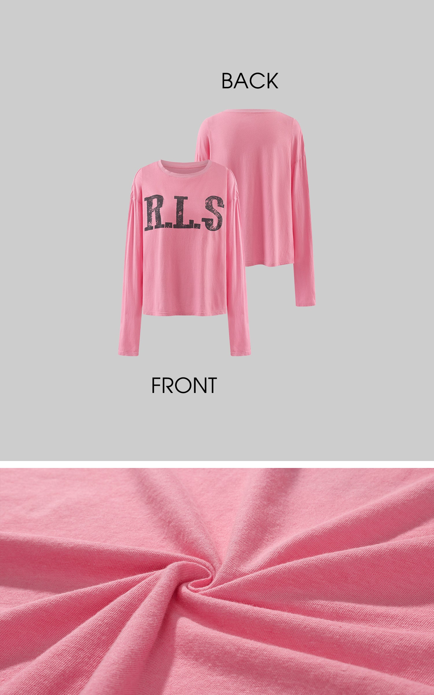 Rase le sol Distressed Logo Long Sleeve T-Shirt