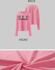 Rase le sol Distressed Logo Long Sleeve T-Shirt