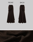 Rase le sol Draped Knit Maxi Skirt with Wrap Detail