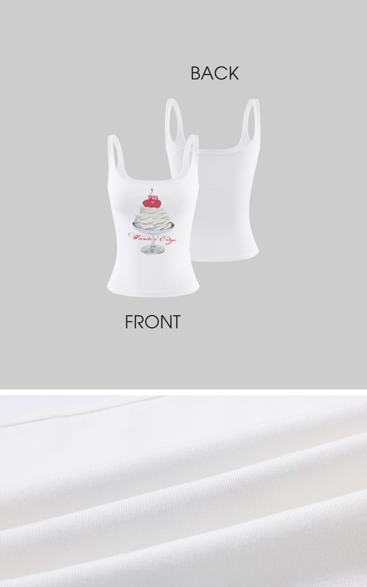 WARDEN EDGE Dessert Print Tank &amp; Gingham Bralette Set