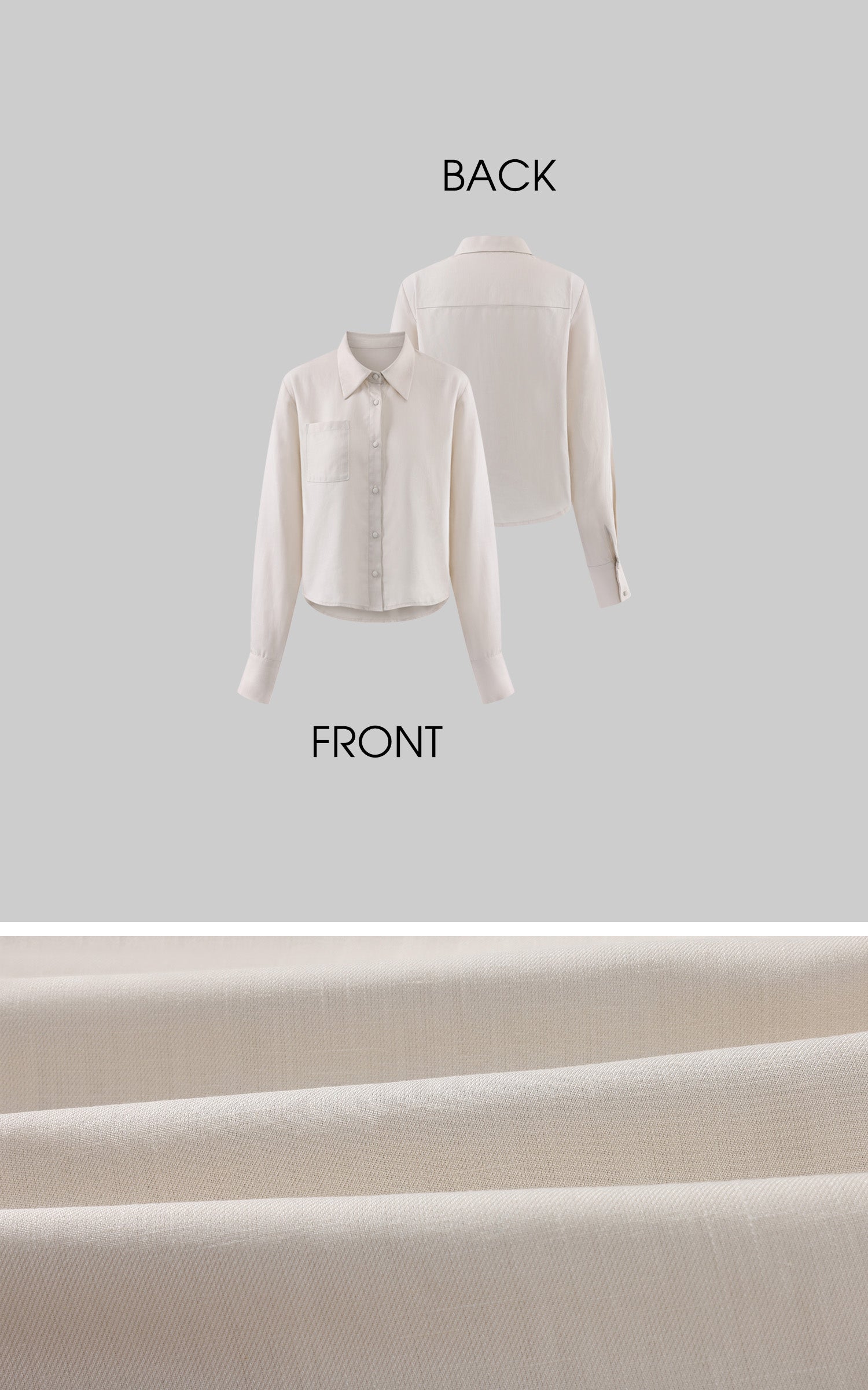 Hydrae Ivory Sheer Tailored Point-Collar Long-Sleeve Shirt