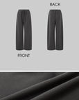 IAMXIAA Faux Fur Hooded Zip-Up Hoodie and Wide-Leg Sweatpants Set