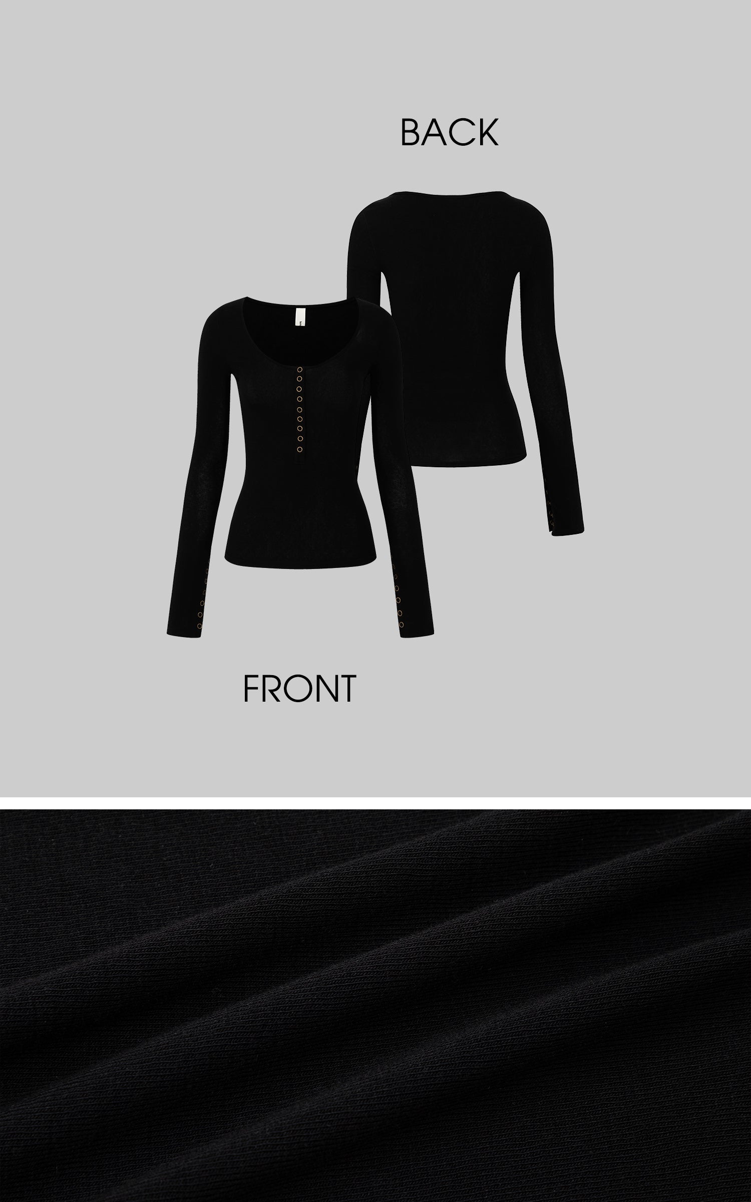 IAMXIAA Grommet Detail Fitted Knit Top