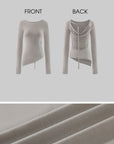 WARDEN EDGE Asymmetric Draped Long Sleeve Top
