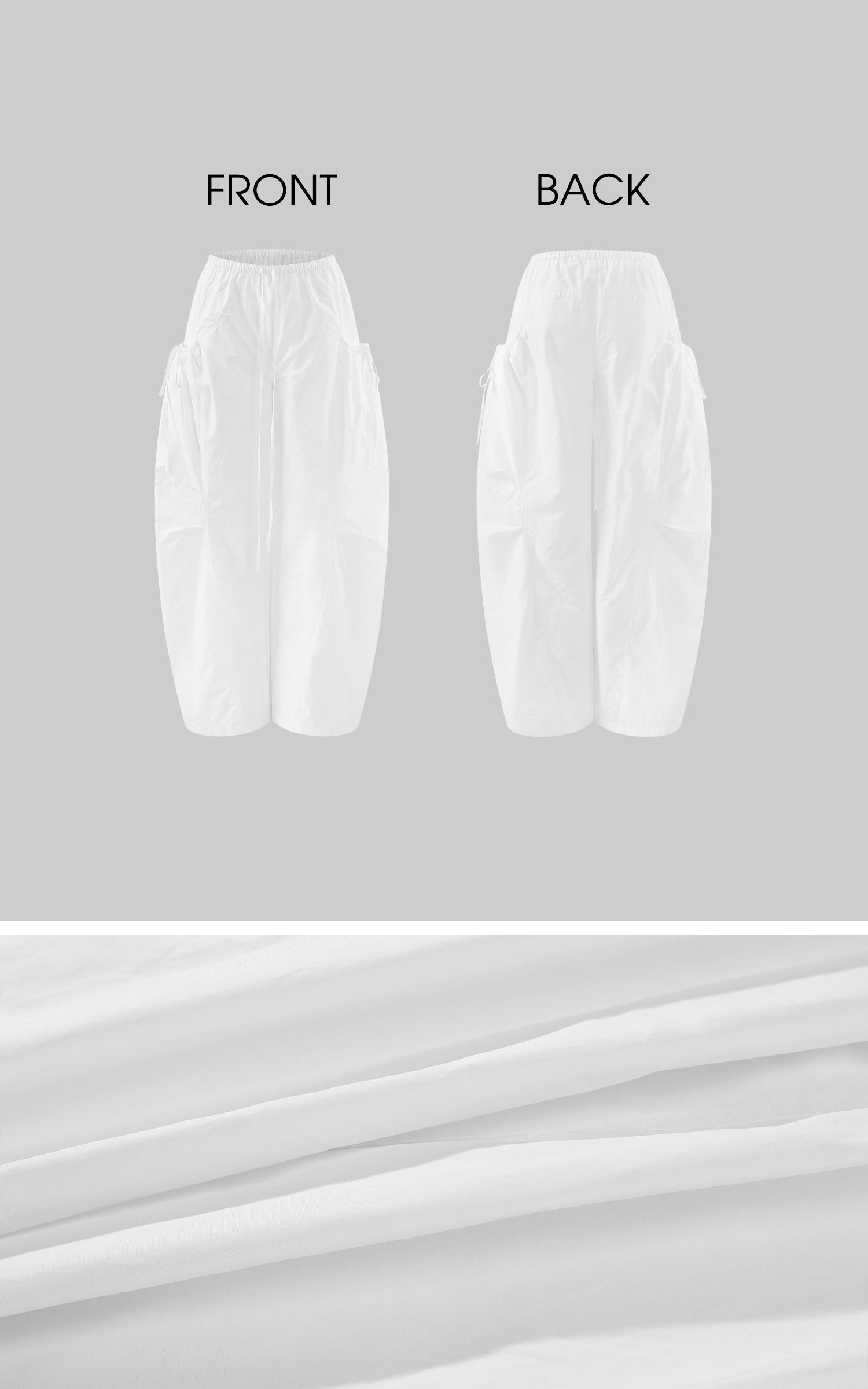 Rase le sol Sculpted Volume Drawstring Parachute Cargo Pants
