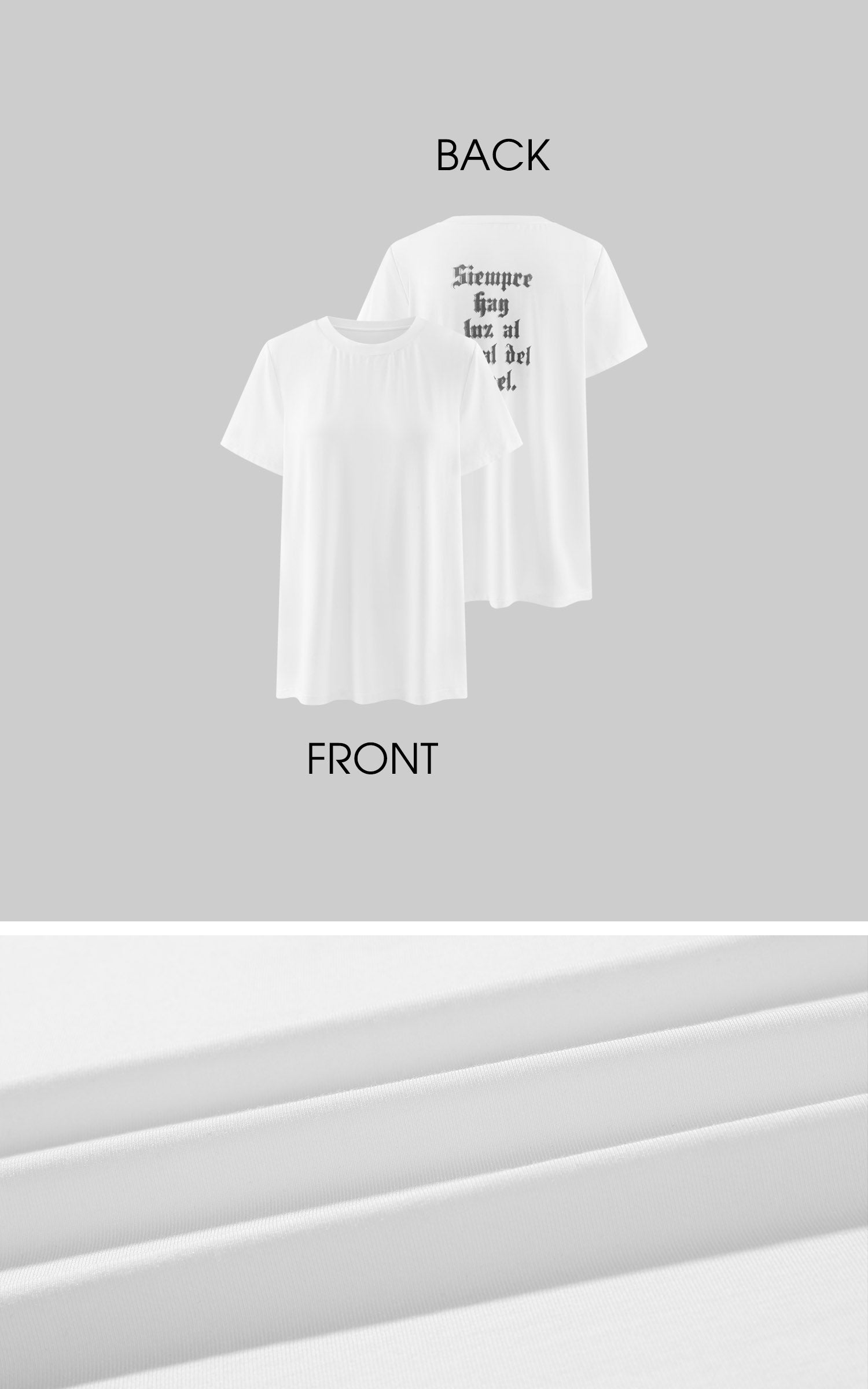 Rase le sol Gothic Back Statement T-Shirt