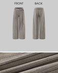 Hydrae D-Ring Belted Pinstripe Wide-Leg Pants