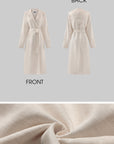 Rase le sol Hooded Long Coat with Adjustable Waist Belt