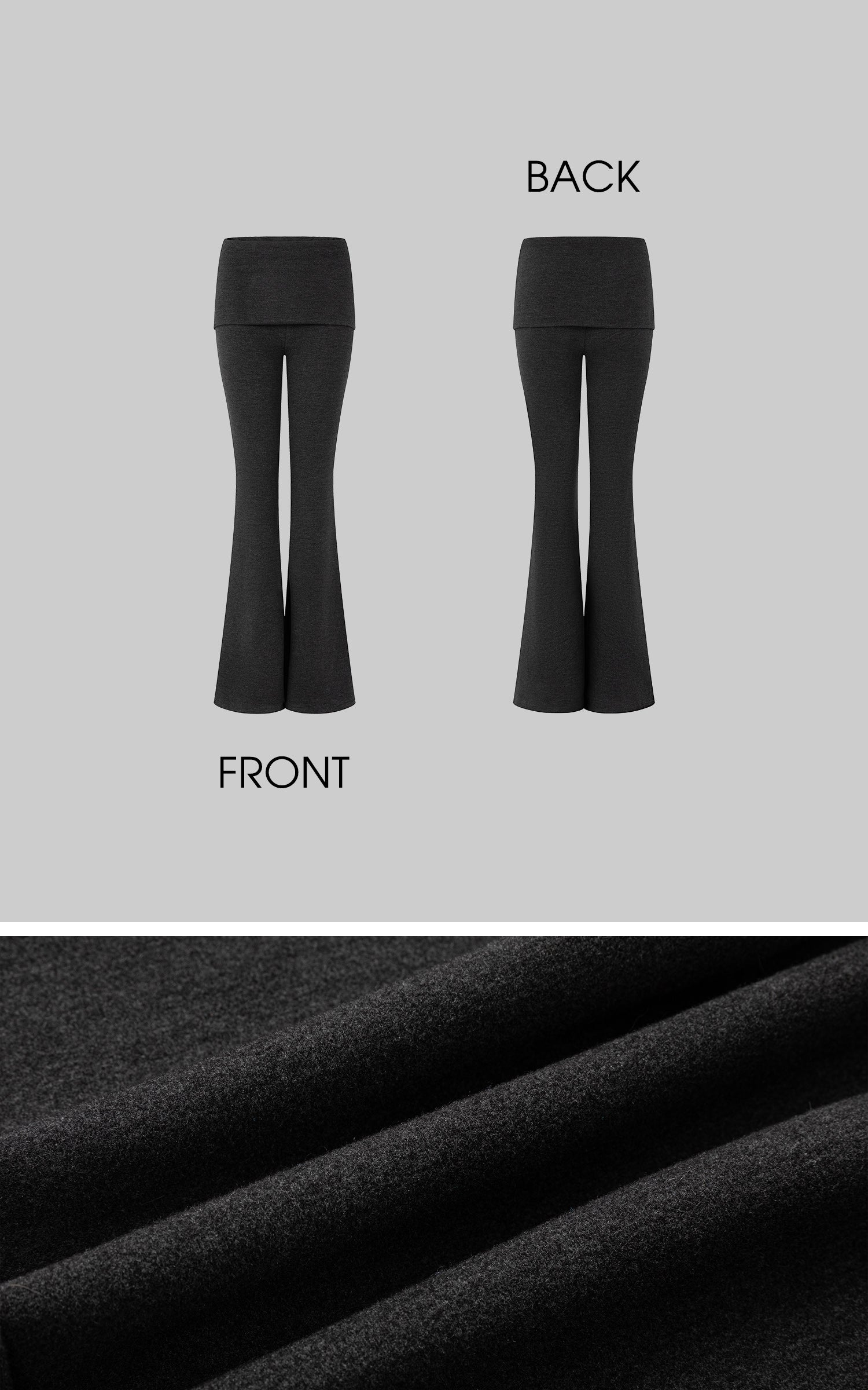 IAMXIAA Fitted Foldover Flared Pants