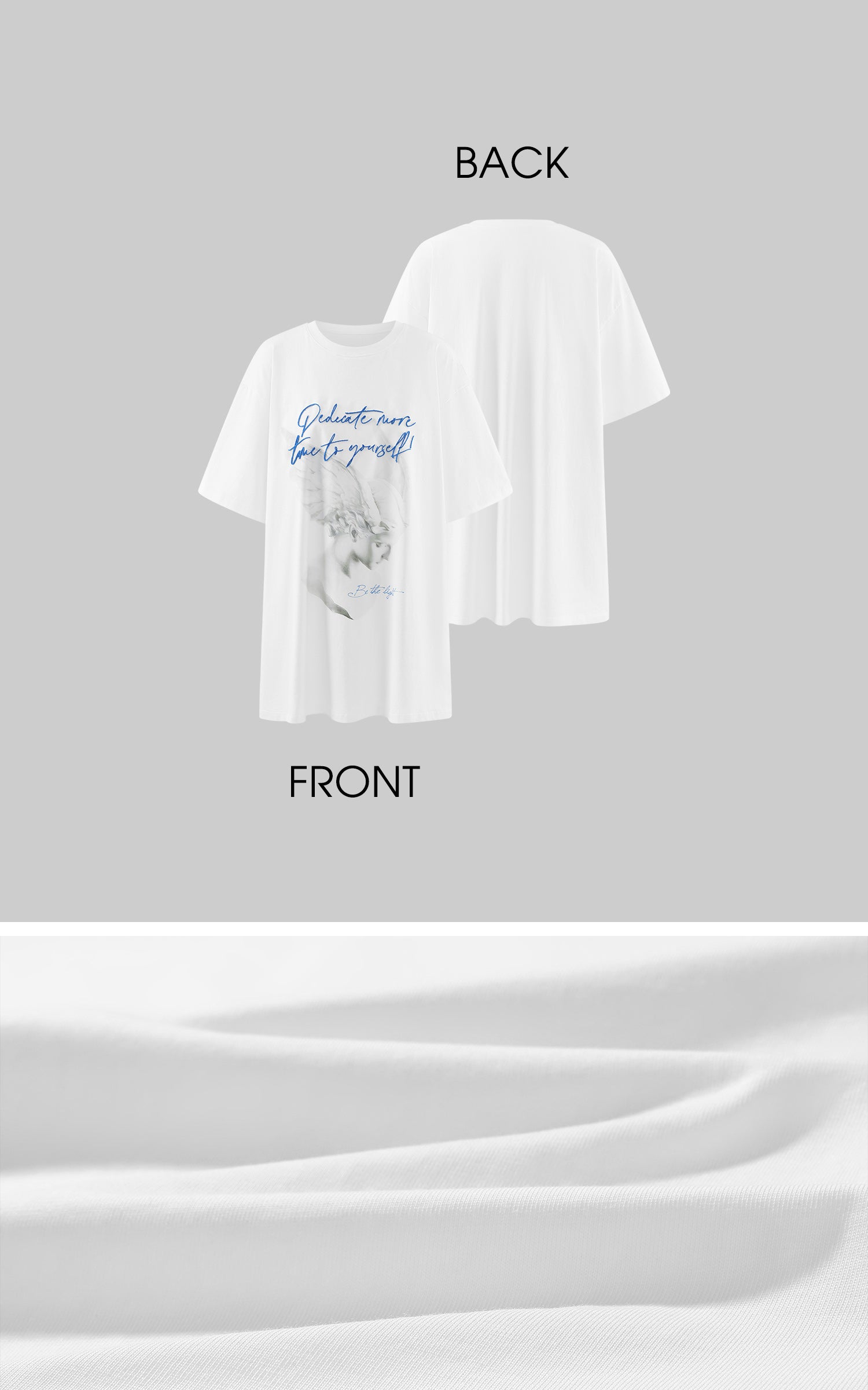 0122stepll Angel Script Oversized Graphic T-Shirt
