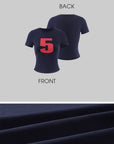 WARDEN EDGE グラフィック「5」クロップドTシャツ